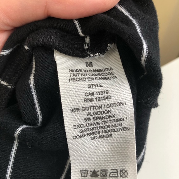 Garage M Black Striped Halter Tank - Picture 3 of 3